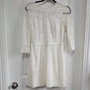Dolce Vita Cream Lace Textured Dress